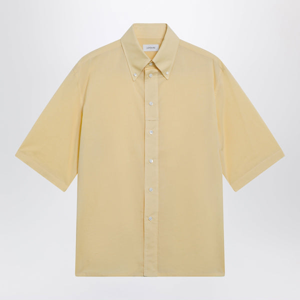 Light Yellow Short-Sleeve Wool Shirt