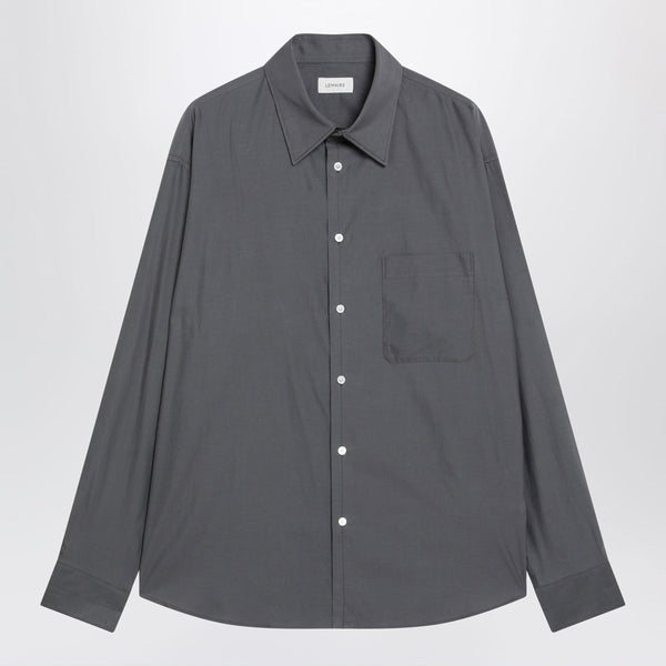 Grey Shirt In Cotton And Silk