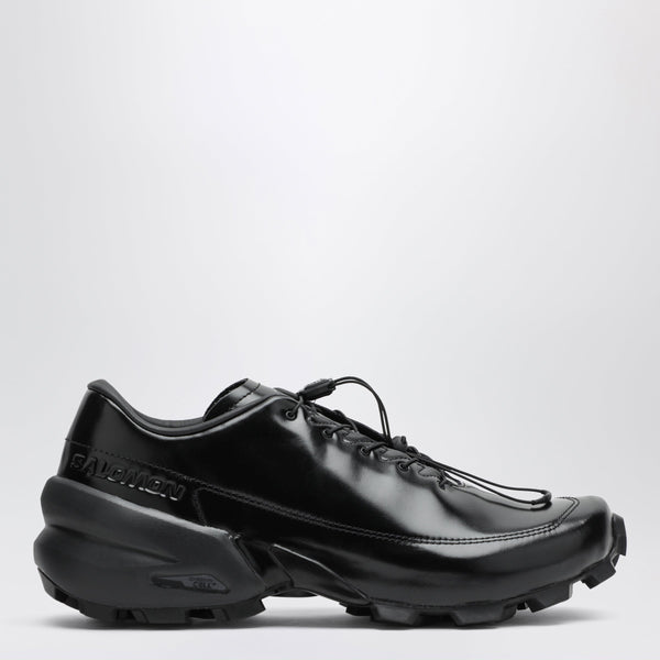 Black Leather Crossderby Sneakers