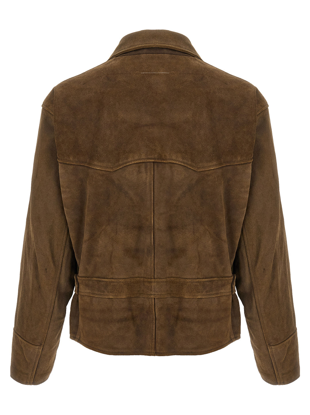 Mm6 Maison Margiela Biker Jacket Puffer Jackets - Brown | 96e6dc2c0875562c1c06f2e63b912ae9475de6d4