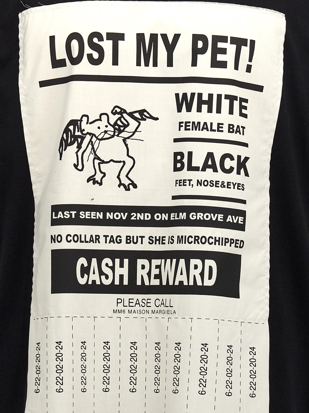 Lost My Pet! T-Shirt White/Black