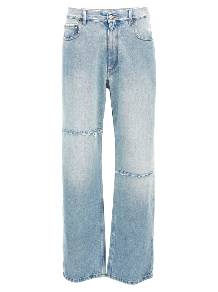 Knee Detail Jeans Light Blue