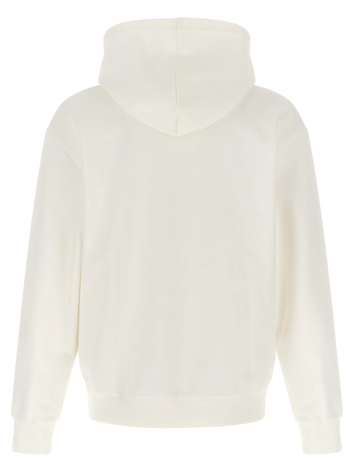 Lacoste Logo Patch Hoodie Sweatshirt - White | 07afa9c4b3320da2c79125109f3348889ac2047e