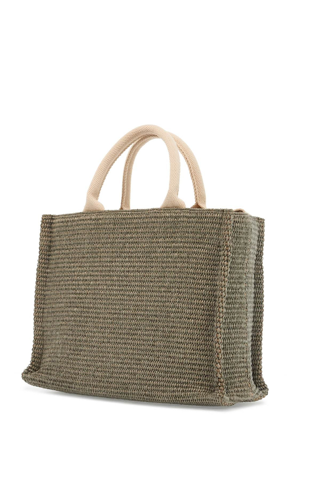 Raffia Effect Canvas Small Tote Bag