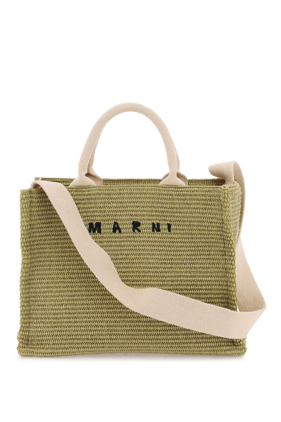 Raffia Effect Canvas Small Tote Bag