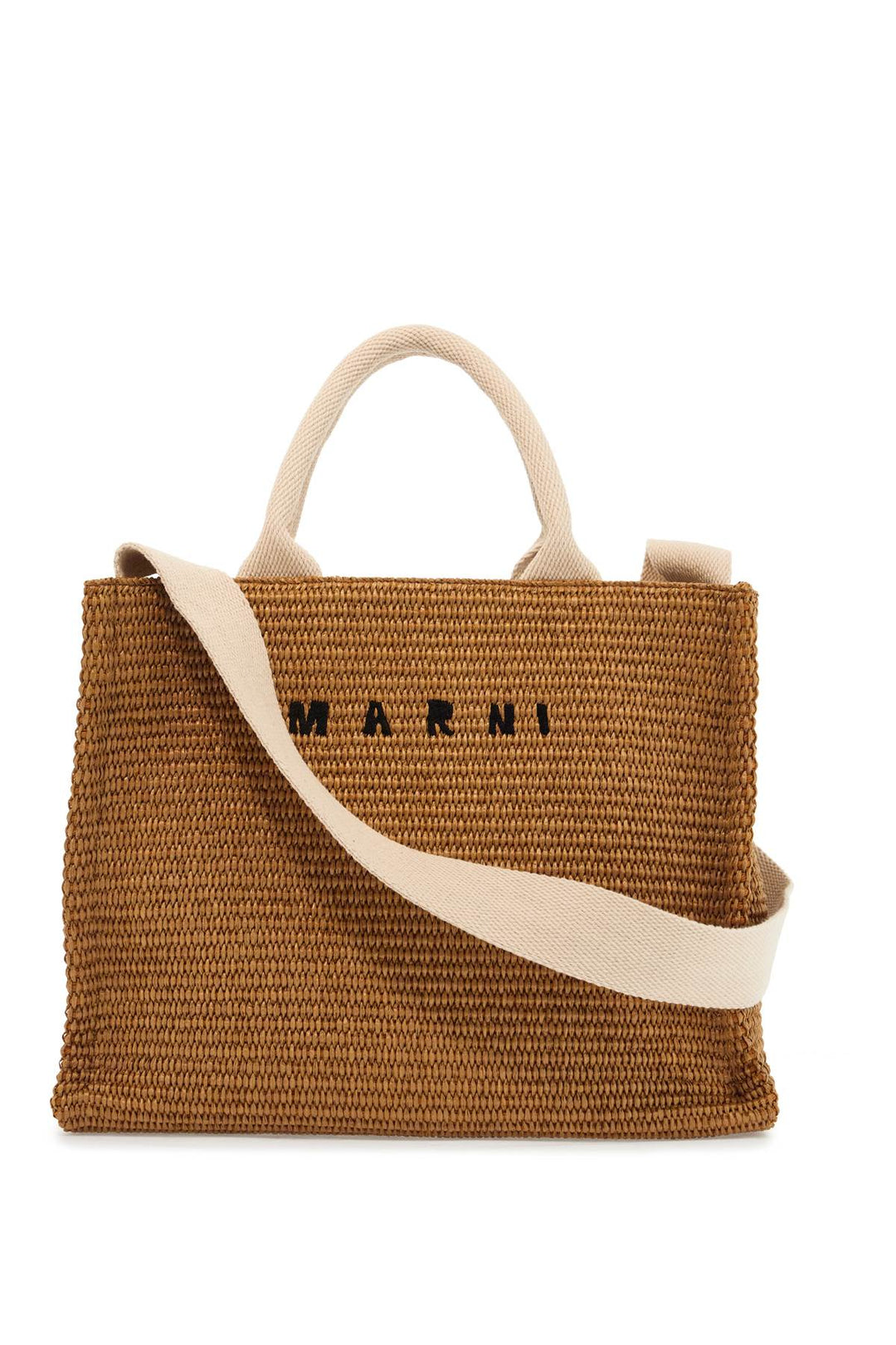 Raffia Effect Canvas Small Tote Bag