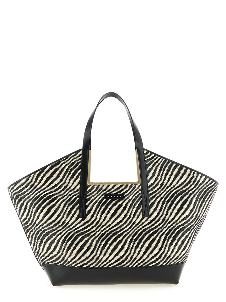 Marni Waves Tote Bag - Black | be3a87877367cf9fb30a2faff7e380790238a829