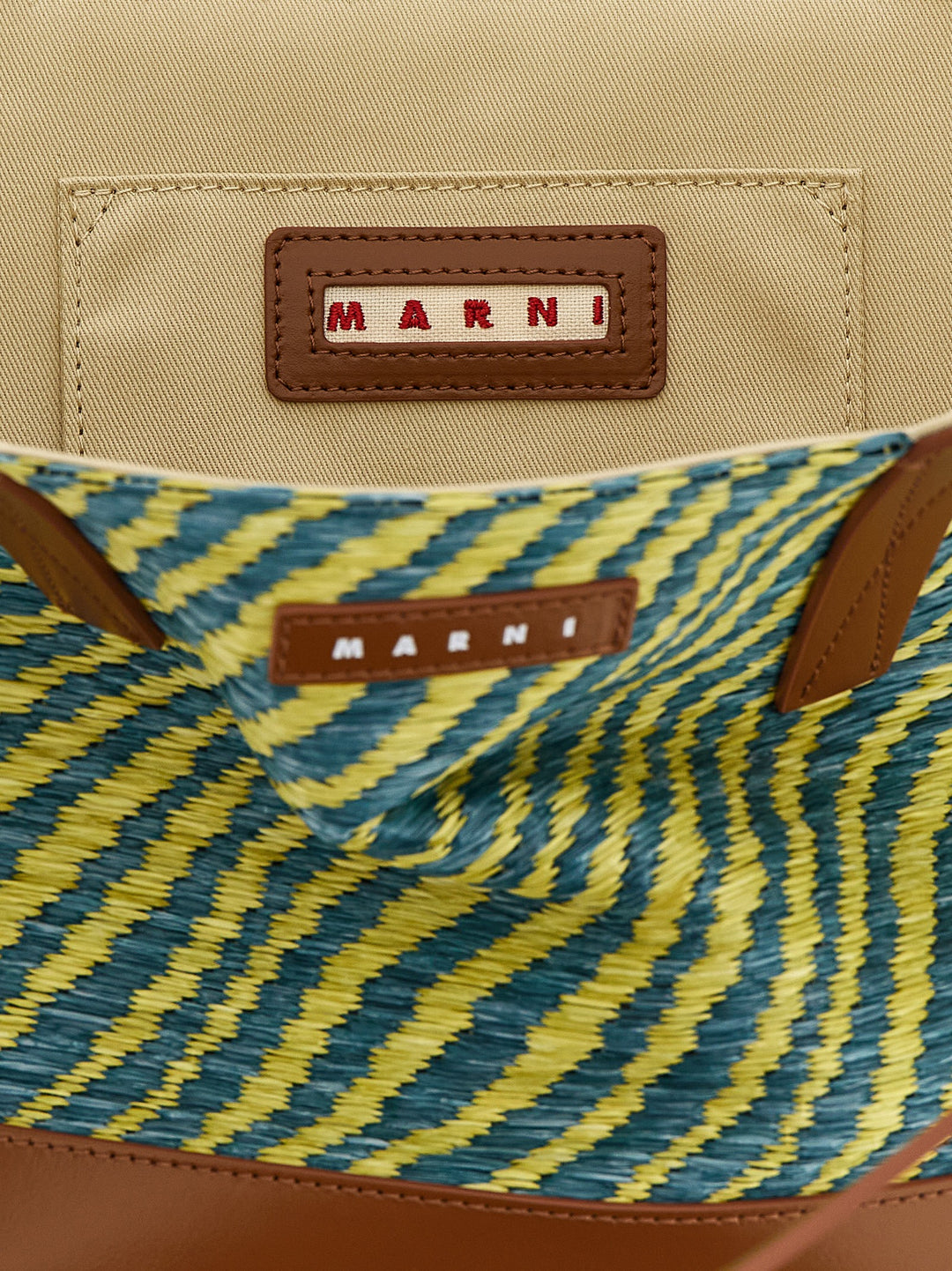 Marni Waves Piccola Tote Bag - Green | f730067c814a598050b0a346fbb068983bcffbc2