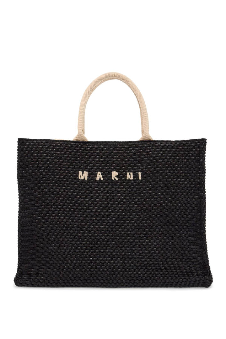 Large Raffia Effect Tote Bag