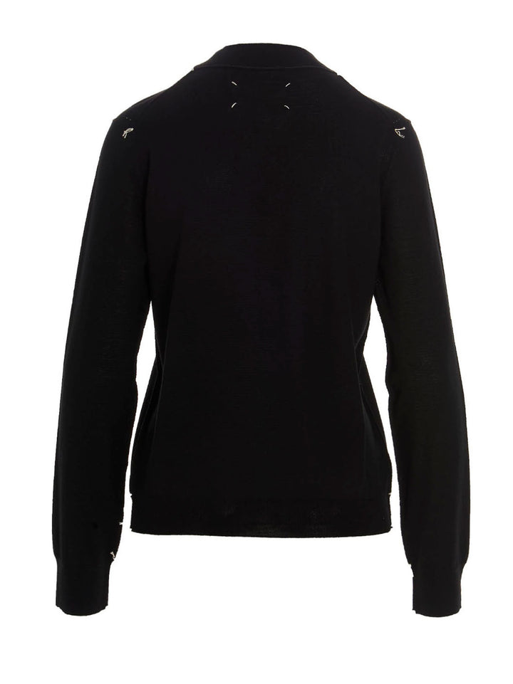 Stitching Detail Sweater Sweater, Cardigans Black