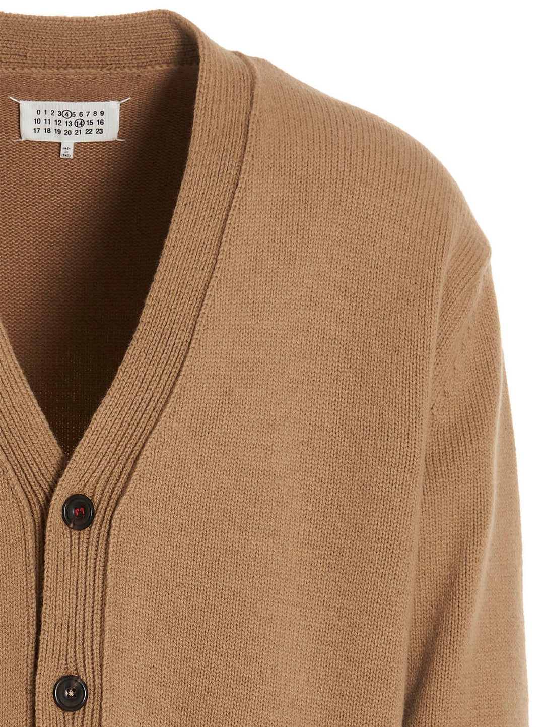 Maison Margiela Wool Cardigan Sweaters and Cardigans - Beige | c6f6a598452364ac0493c3f560dccbe2c585adbc