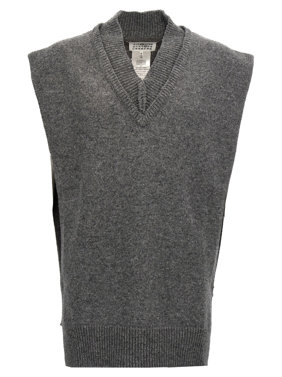 Side Slit Vest Gilet Gray