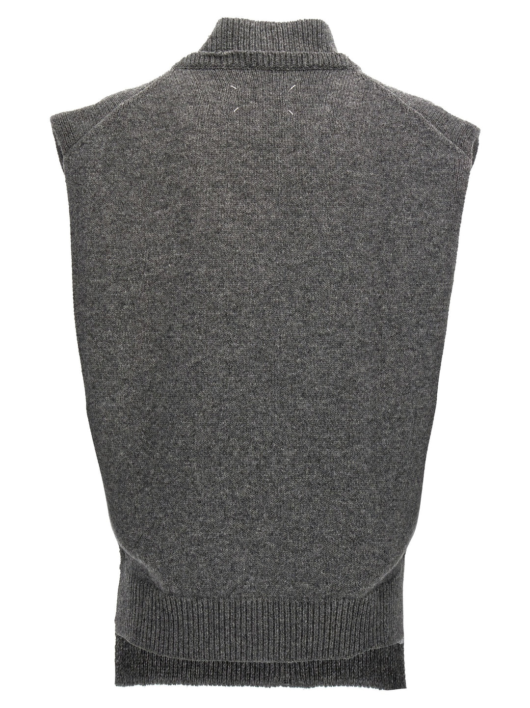 Side Slit Vest Gilet Gray