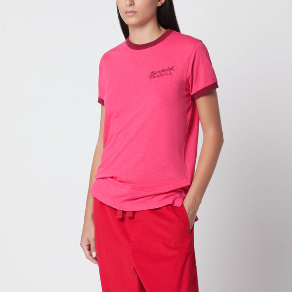 Contrasting Ribbed Cotton T-Shirt