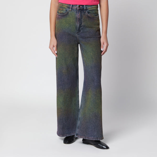 Multicolour Wide-Leg Denim Jeans