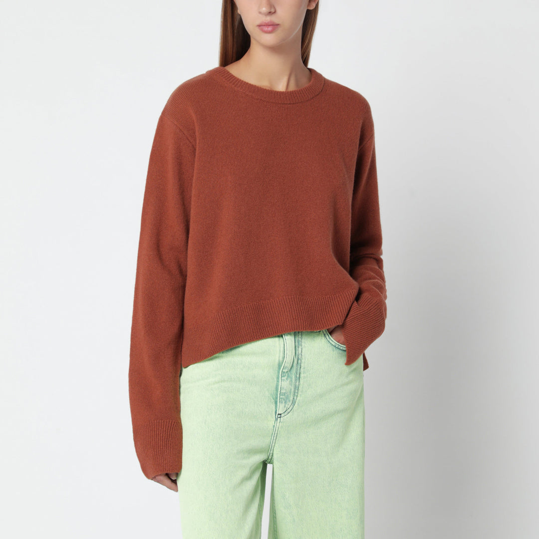 Sanderlak Rust Crew-Neck Wool Sweater