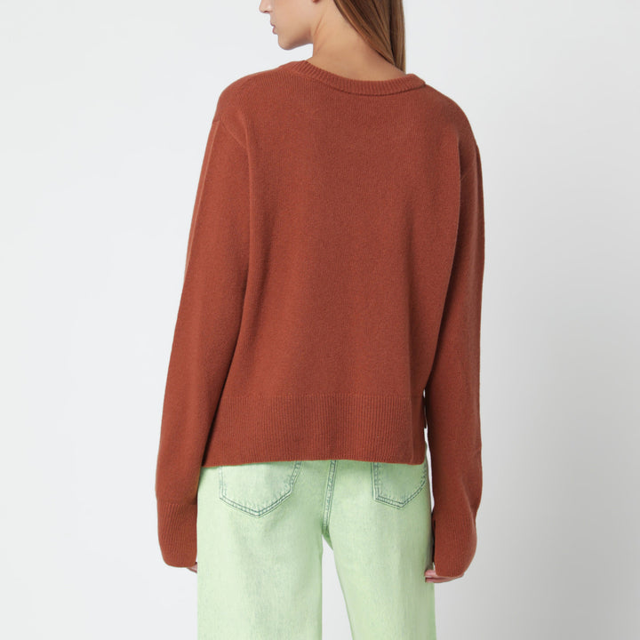 Sanderlak Rust Crew-Neck Wool Sweater