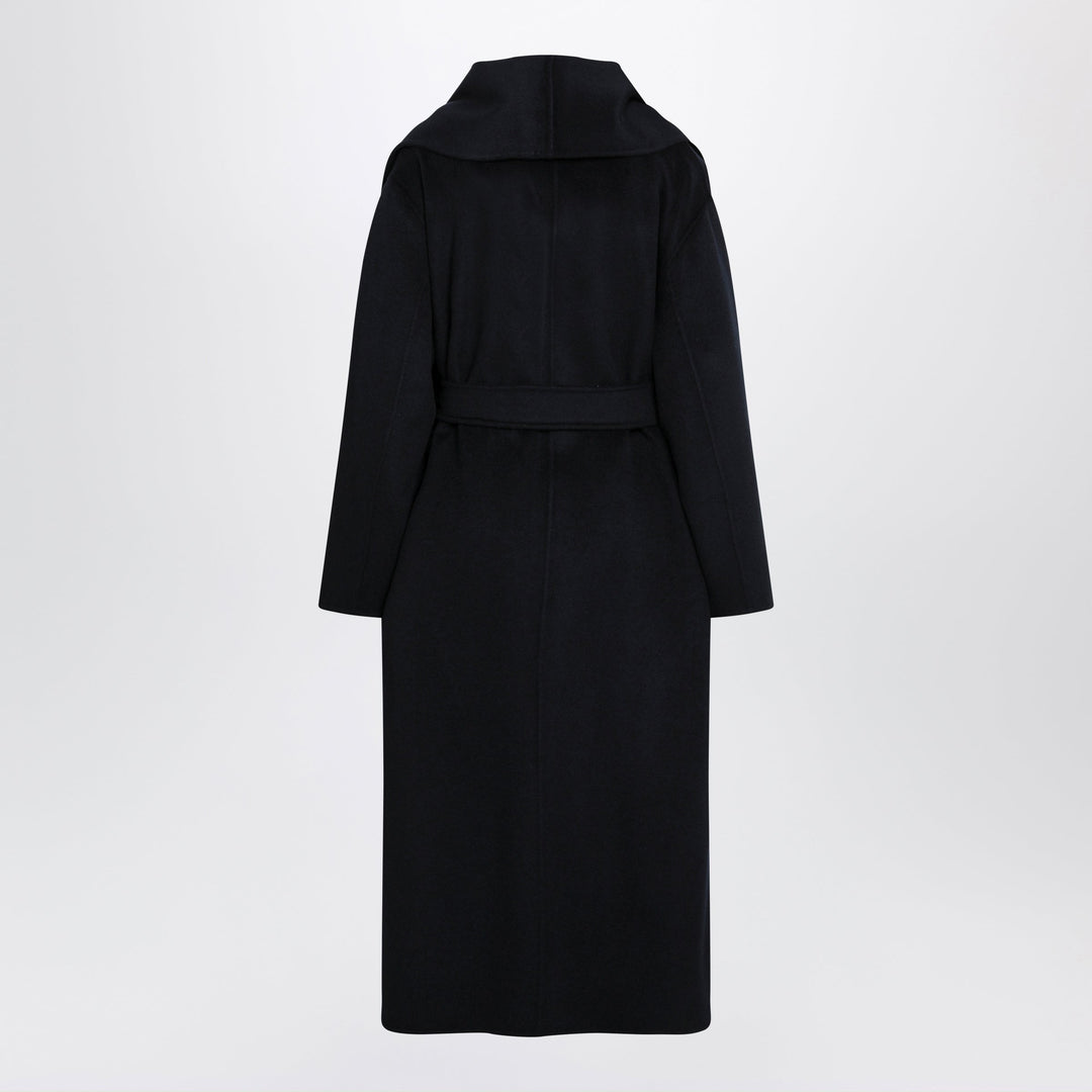 'S Max Mara Dark Blue Wool And Cashmere Dressing Gown Coat