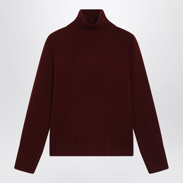 Bordeaux Turtleneck Sweater In Wool And Cashmere