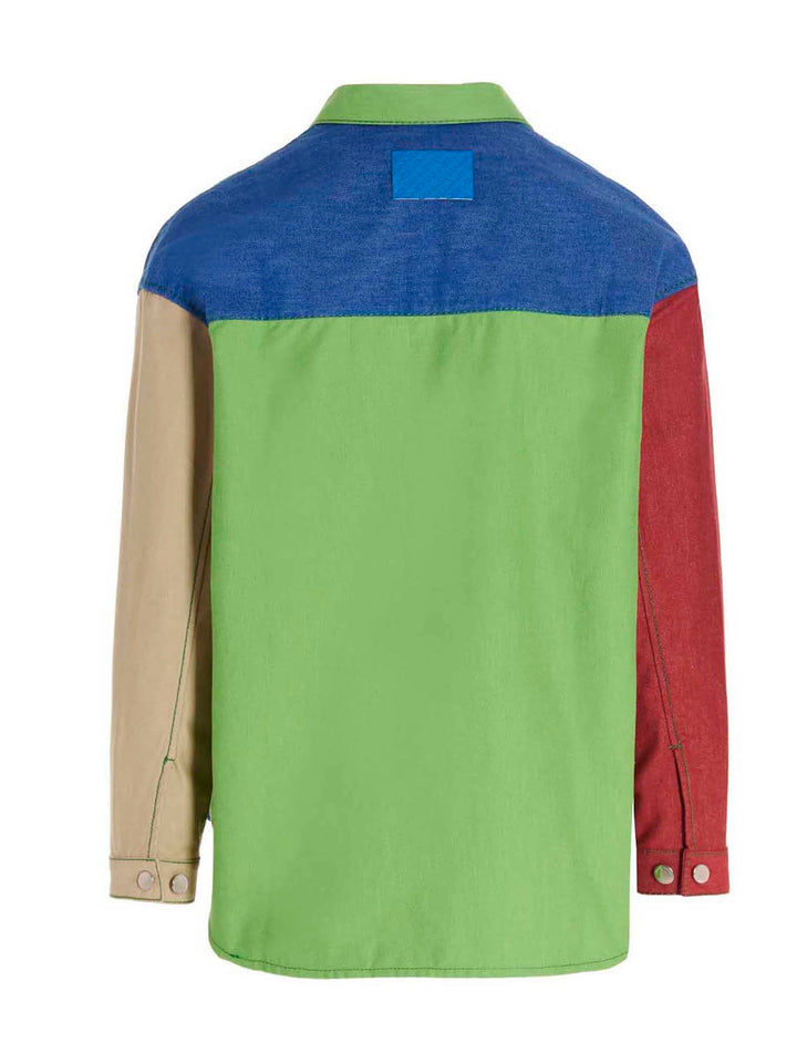 Color Block Overshirt Shirt, Blouse Multicolor