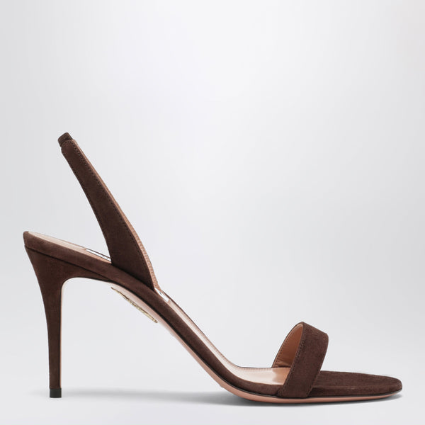 So Nude Mid-Heel Sandals In Espresso
