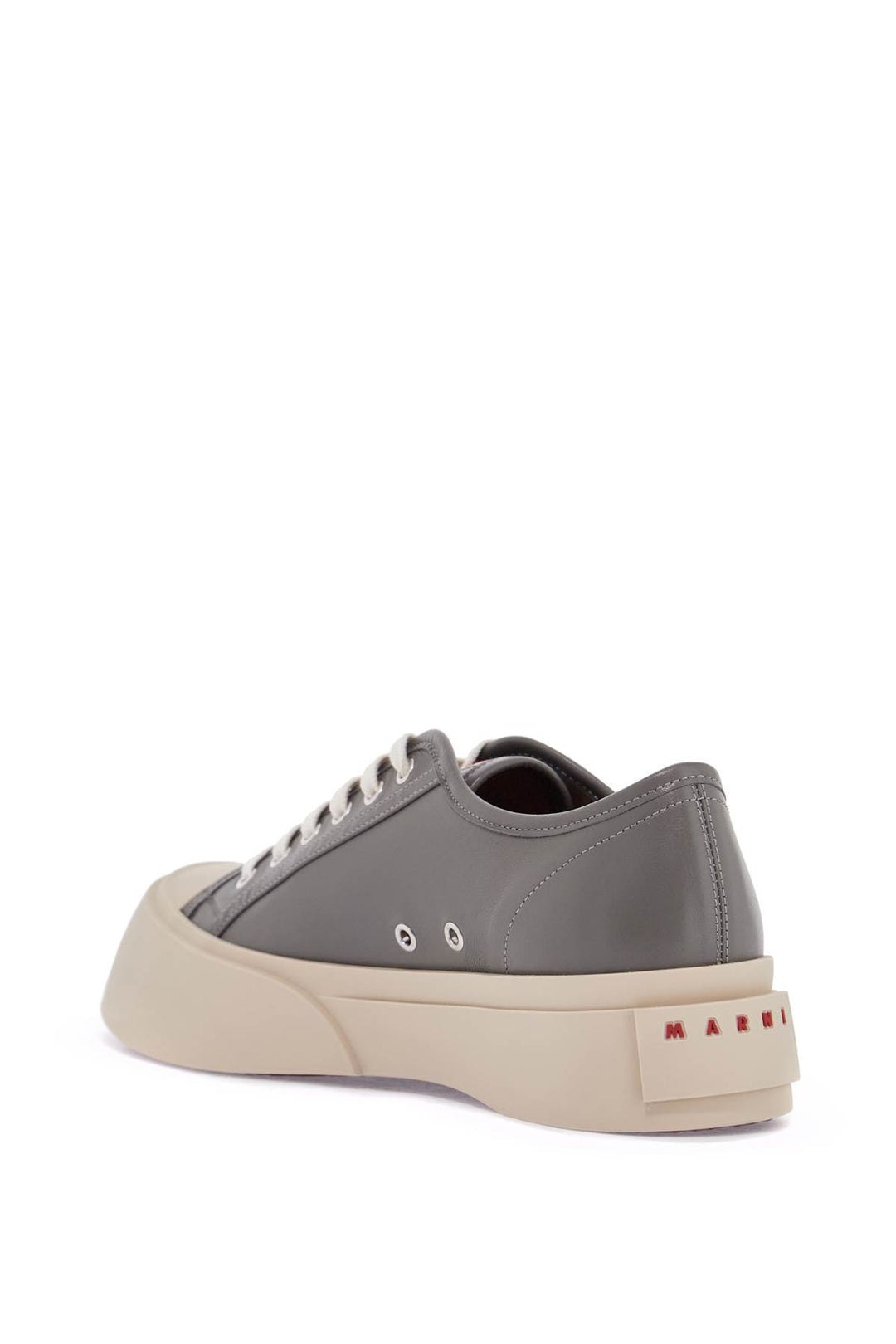 Elegant Gray Calfskin Men's Sneakers