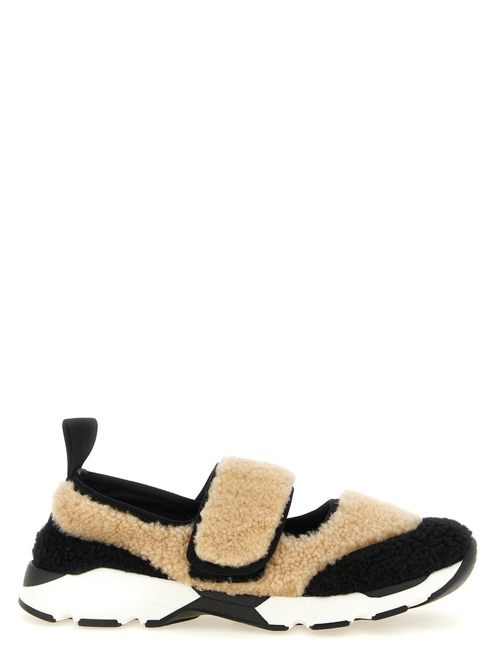 Marni Mary Jane Fur Sneakers - White/Black | 1df9d6653f4215579c9a3d5ace66bf0a15c93737