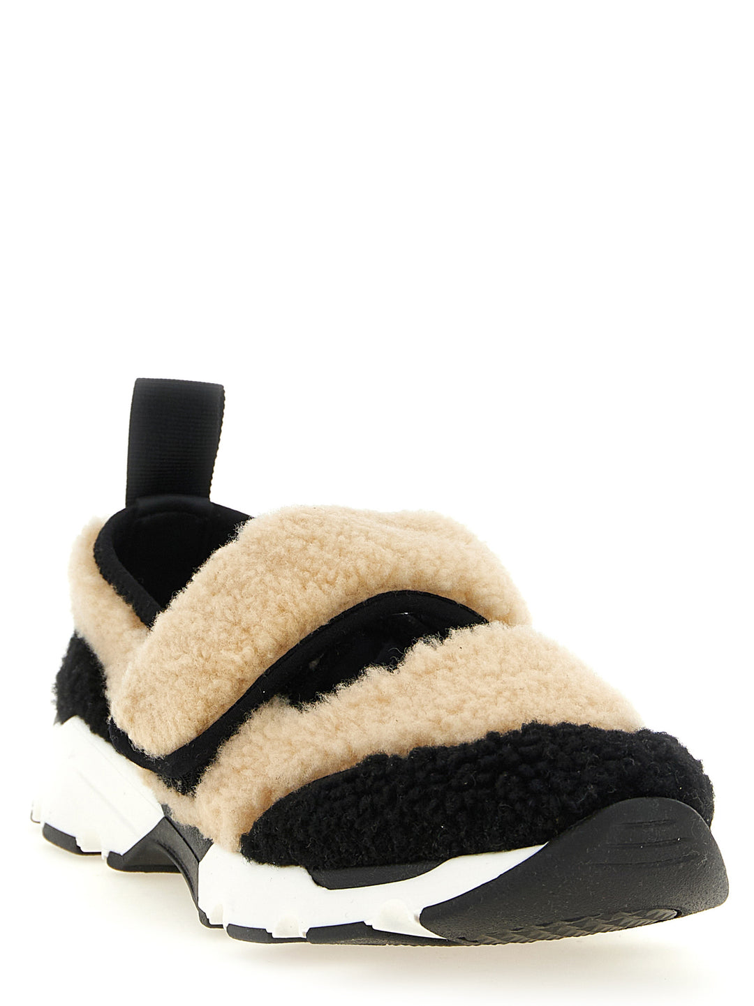 Marni Mary Jane Fur Sneakers - White/Black | 08d18fe76e11fef8f678ce98a93ac11d224cc59a