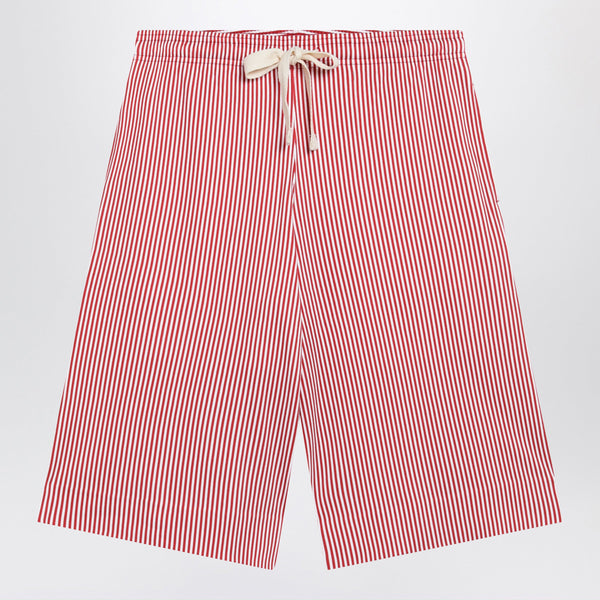 Red/White Striped Bermuda Shorts