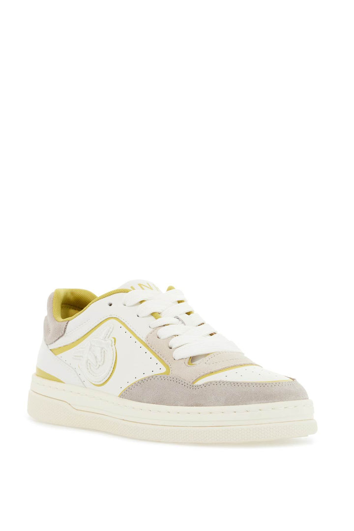 Sneakers Mandy 08 In White Leather With Lime Details For Women