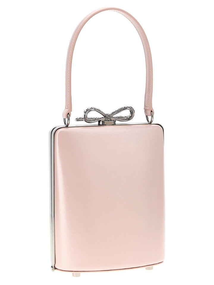 Self Portrait Pink Leather Mini Bow Hand Bags - Pink | e7b4b90df7496e5039418ef34eea964a32cb8699