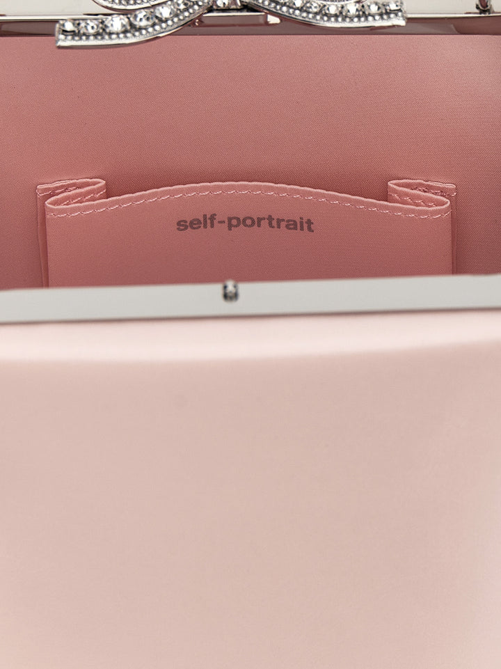 Self Portrait Pink Leather Mini Bow Hand Bags - Pink | d76b58332db3e95b04942e19912112e31c0ac9ff