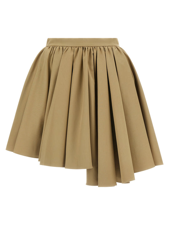 Asymmetrical Skirt Skirts Beige