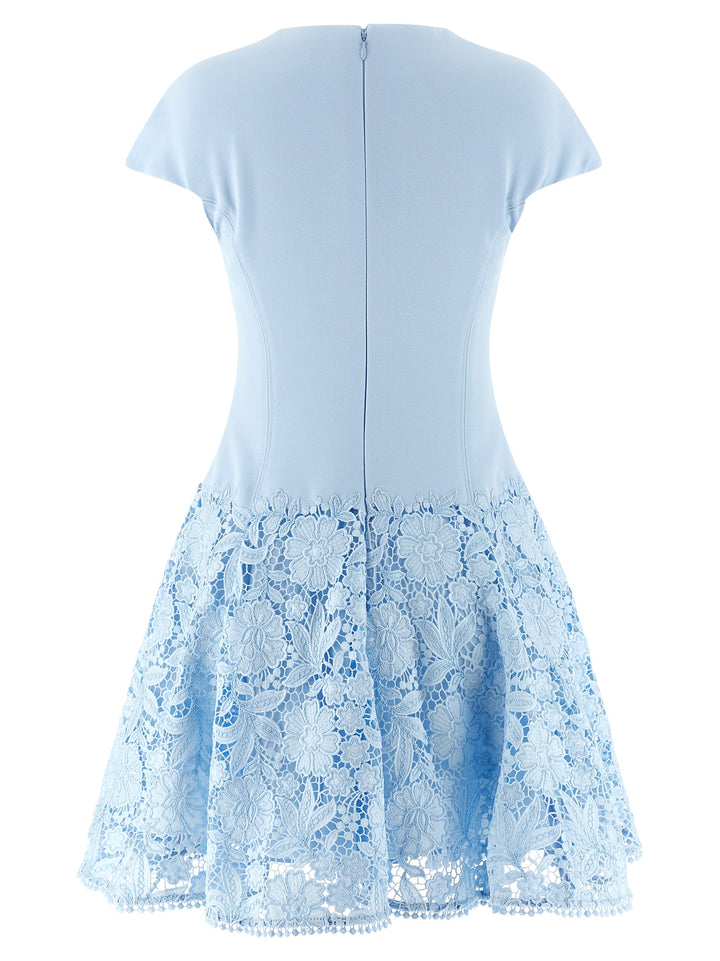 Self Portrait Blue Crepe Lace Dresses - Light Blue | b30017ce8f6698ad6df6484bb91161049f521b85
