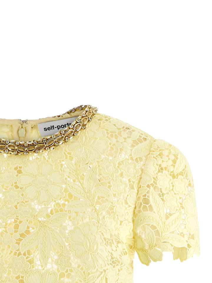 Self Portrait Yellow Lace Tops - Yellow | 1c437f48174db7f68a8ec11e3790ac49d5a43f0c