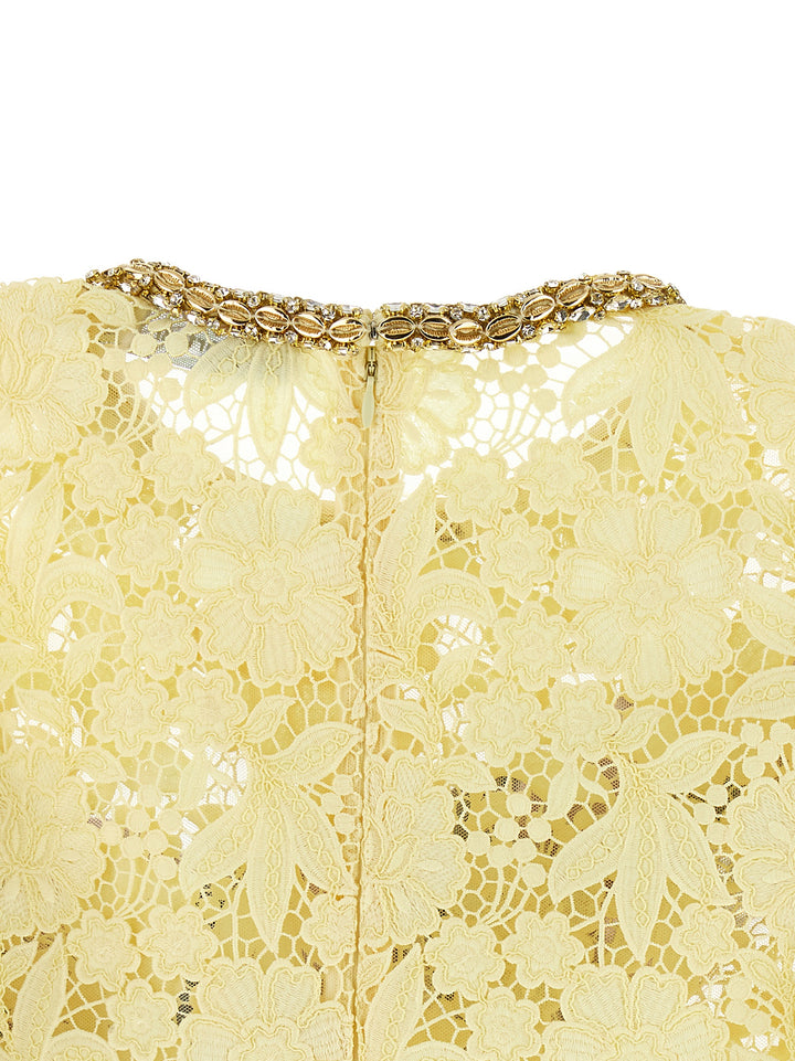 Self Portrait Yellow Lace Tops - Yellow | 0b416e61593b7221234a66bd2be15f1602d3a613