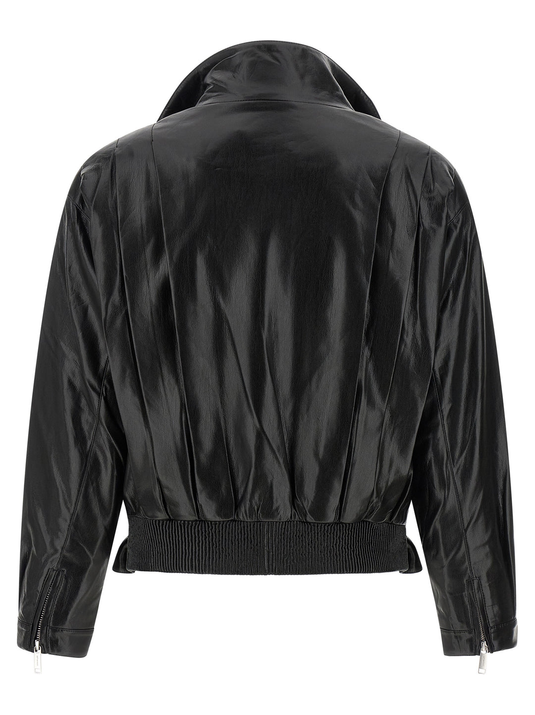 Self Portrait Biker Jacket Puffer Jackets - Black | b6fc06313967c3ef9d6dce7b39e711a5fb8dbe14