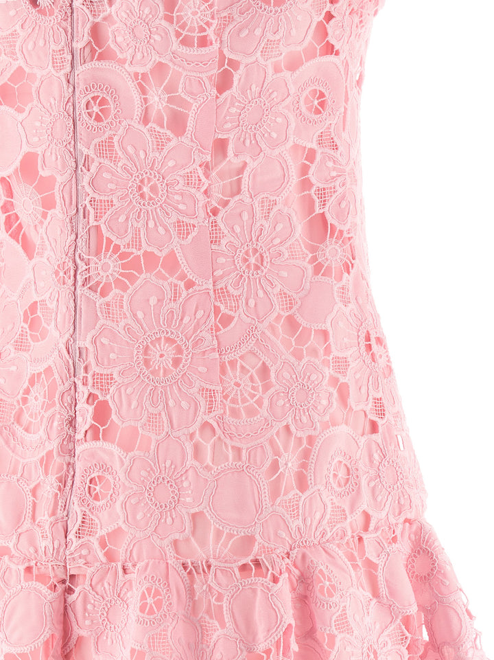 Self Portrait Pink Lace Collared Dresses - Pink | 5486827c57cc773479907827d555817bec99ae41
