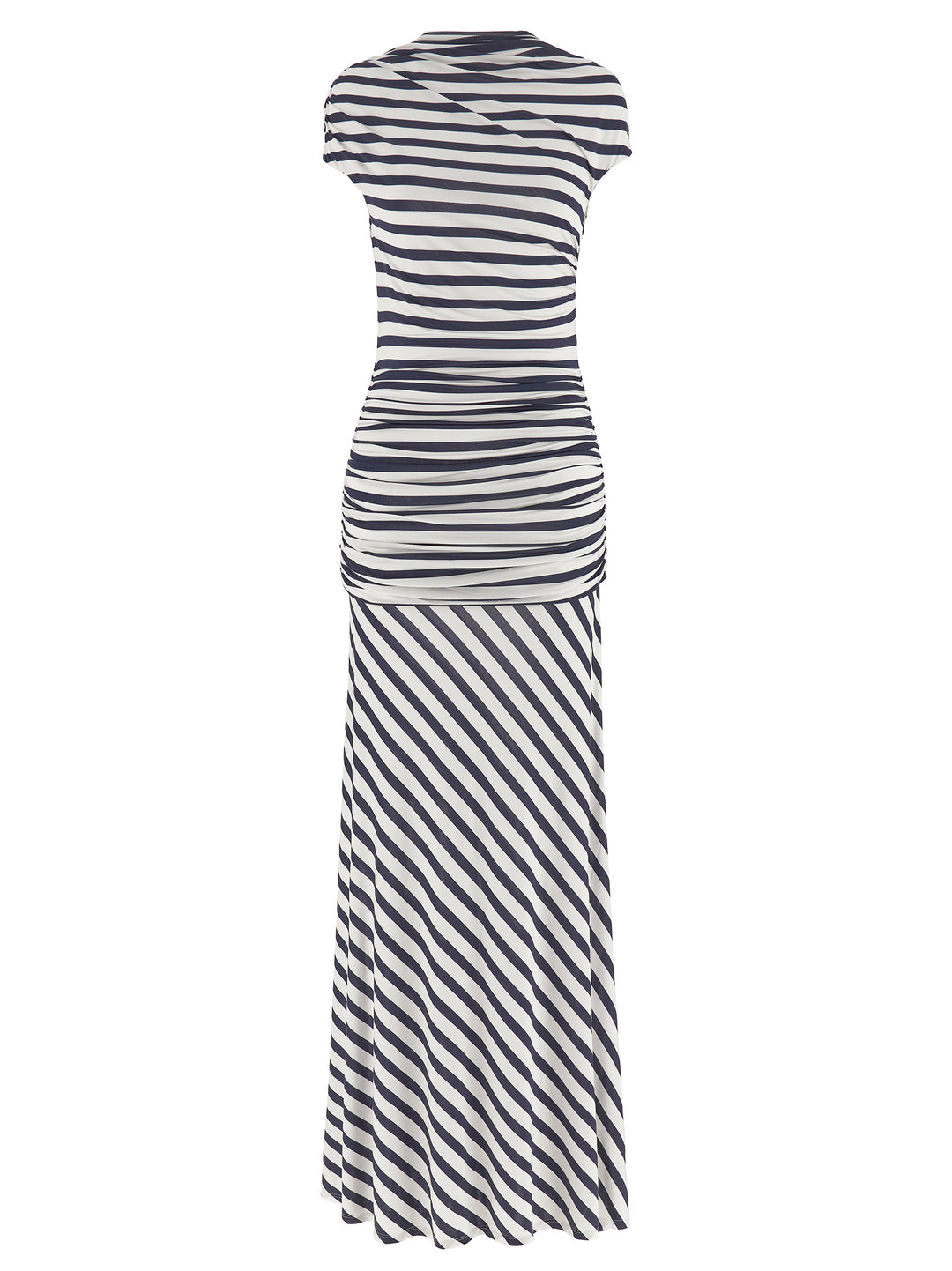 Self Portrait Navy Stripe Jersey Maxi Dresses - Blue | 59ddeec672675962b9ea4ae336b0ed76943550b1