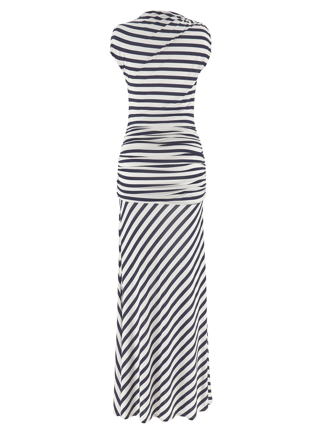 Self Portrait Navy Stripe Jersey Maxi Dresses - Blue | 7b57c68f4c428206812156c5641d043e10383eb2