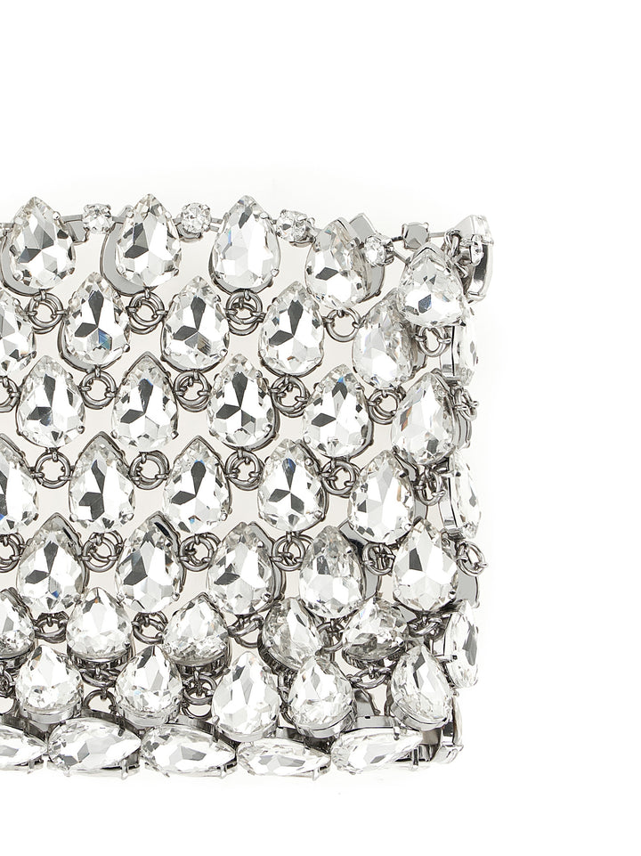 Self Portrait Silver Crystal Chainmail Mini Clutch - Multicolor | 2c71217f2db6416f8e4fb1a88ebbb91e1a4e2b49