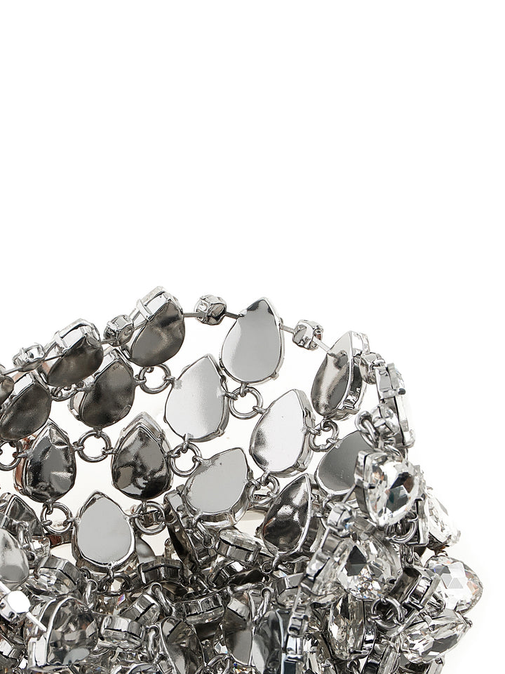 Self Portrait Silver Crystal Chainmail Mini Clutch - Multicolor | 71216ce2ee5f86385de4db4f7bf25a94e5cdd6cf