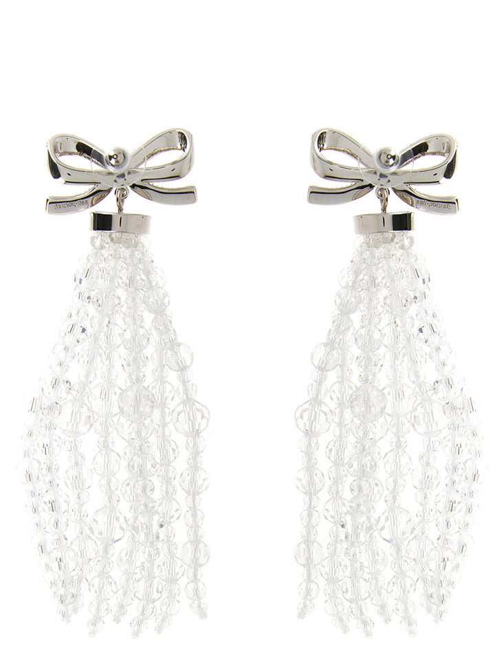 Self Portrait Bow Beaded Waterfall Jewelry - Silver | 1af6334a9e9f5e26976af09c61783b3d3c94d287