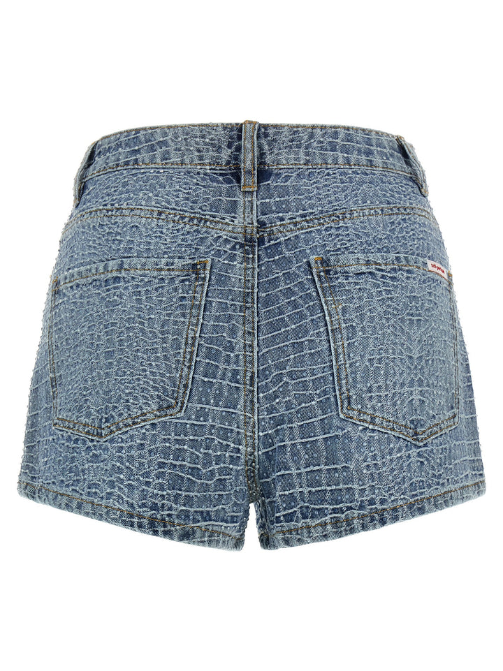 Self Portrait Rhinestone Bermuda and Short - Light Blue | d4be489a06a5279407fc90831d9b9a459945fe9f