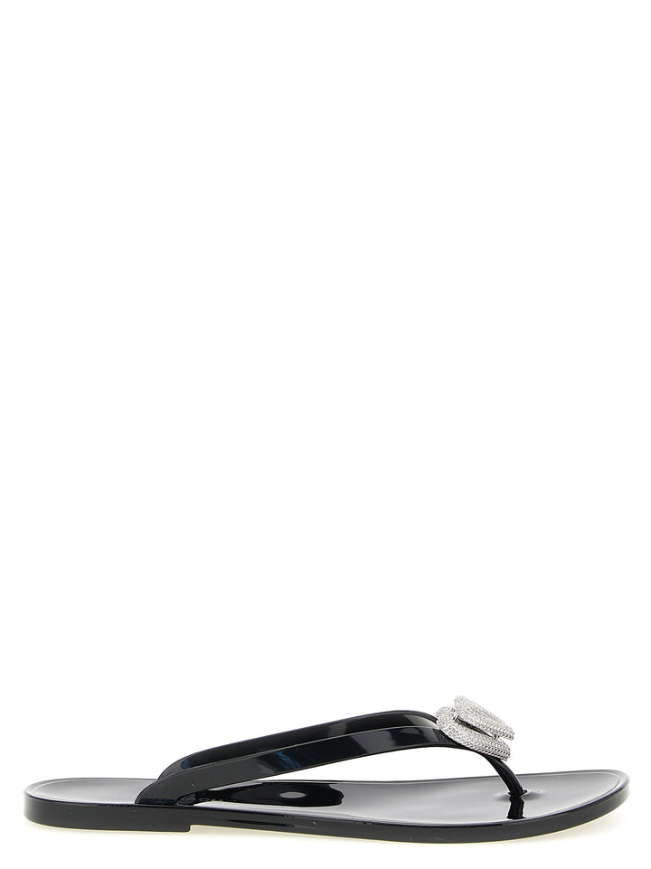 Mach & Mach Double Heart Sandals - Black | 0d77b7509f02cd468ae76f13df5865eb38271144
