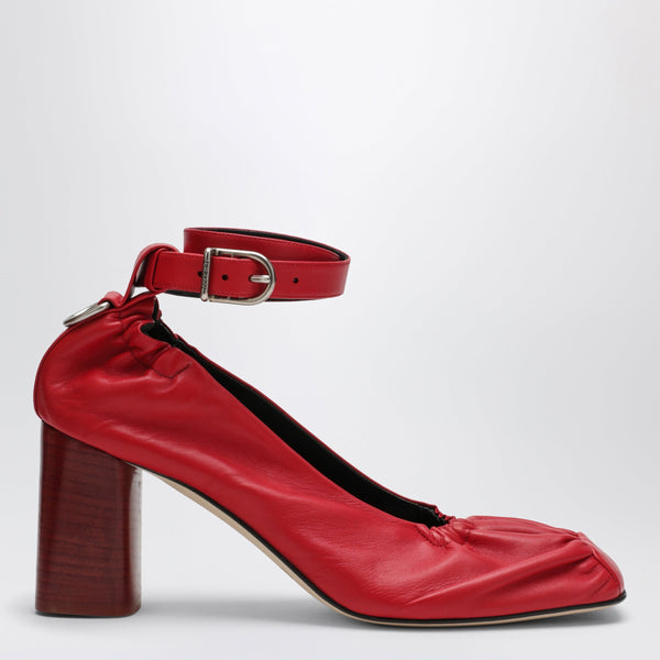 Red Décolleté With D-Ring Logo