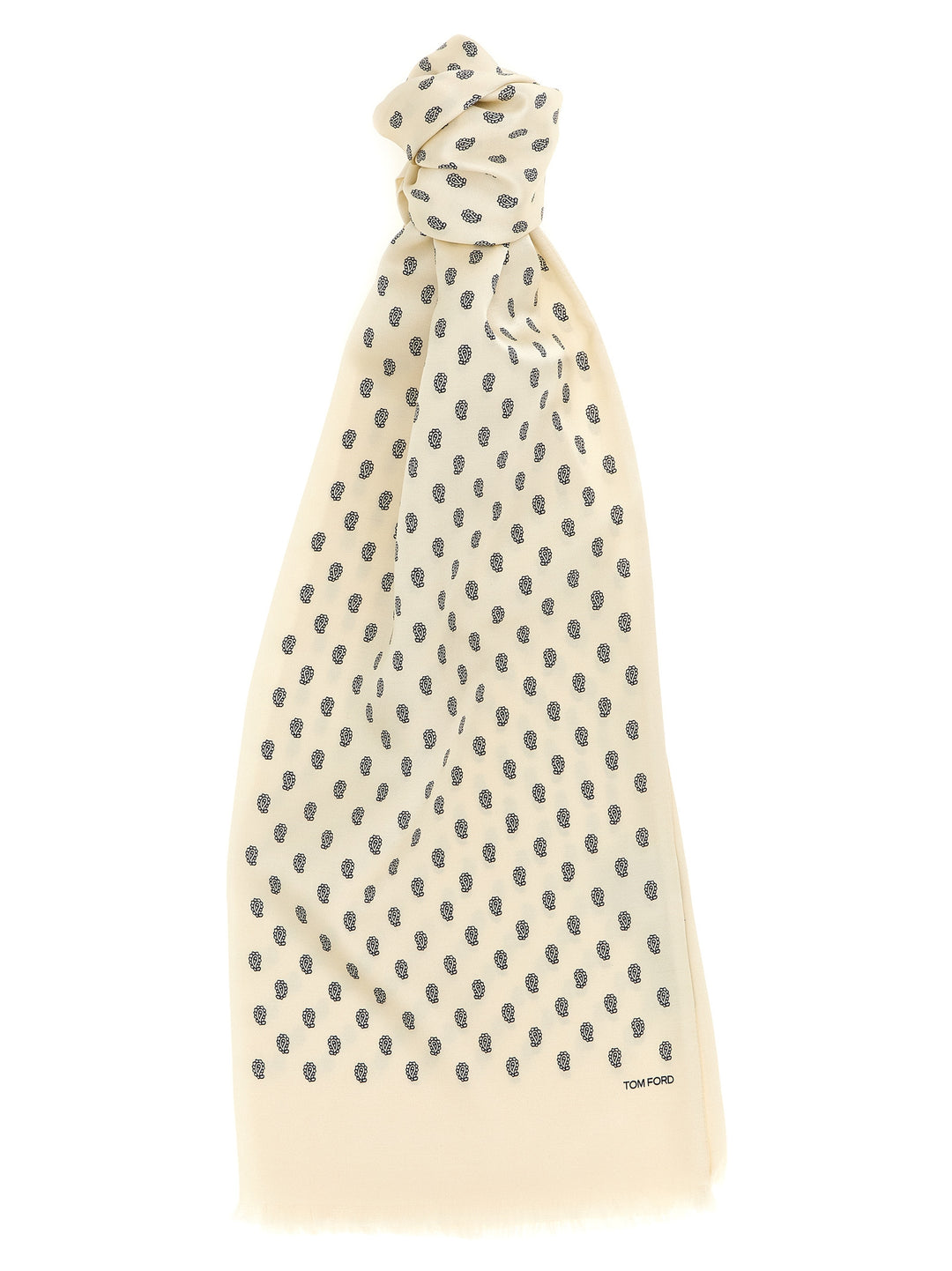Tom Ford Paisley Print Scarf Scarves and Foulards - Beige | 033fc82e19d78775bb5ac58e917ab475bc57f2ef