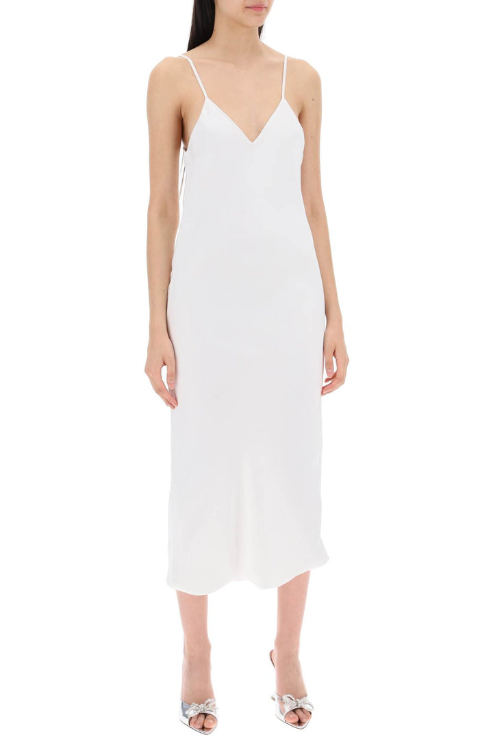 Slip Dress Midi In Crêpe