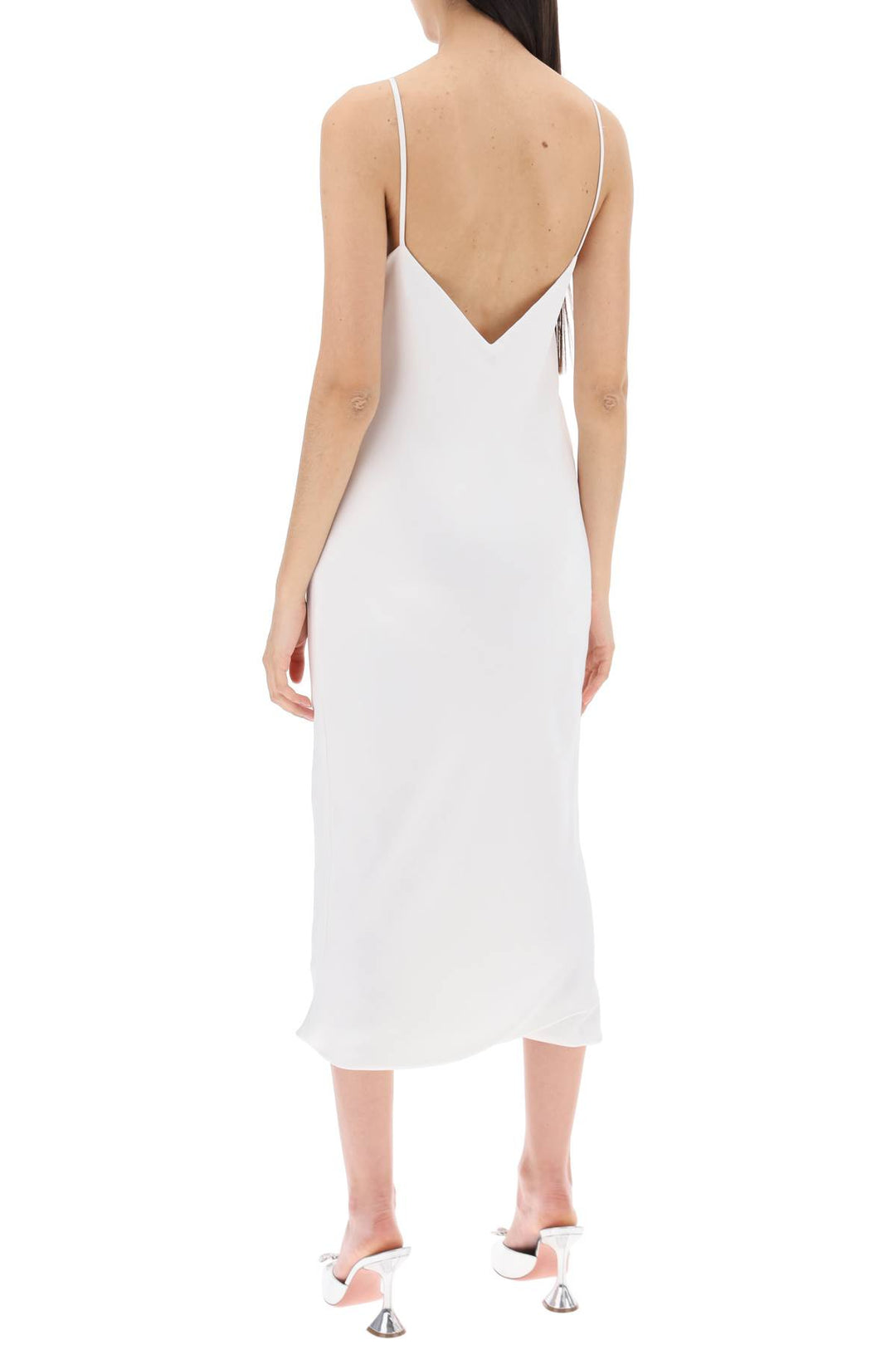 Slip Dress Midi In Crêpe