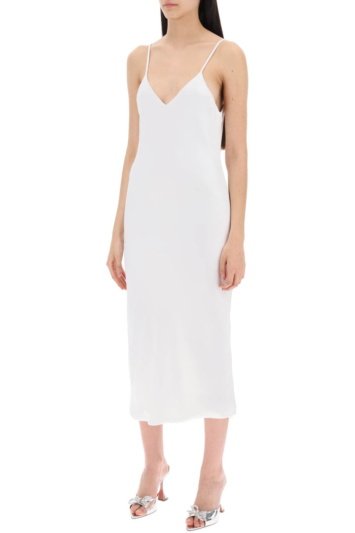 Slip Dress Midi In Crêpe